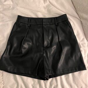 7 for all mankind leather shorts